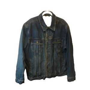 LEE‎ Men's XL Blue Jean Denim Jacket IM45128 Classic Workwear Casual 100% Cotton